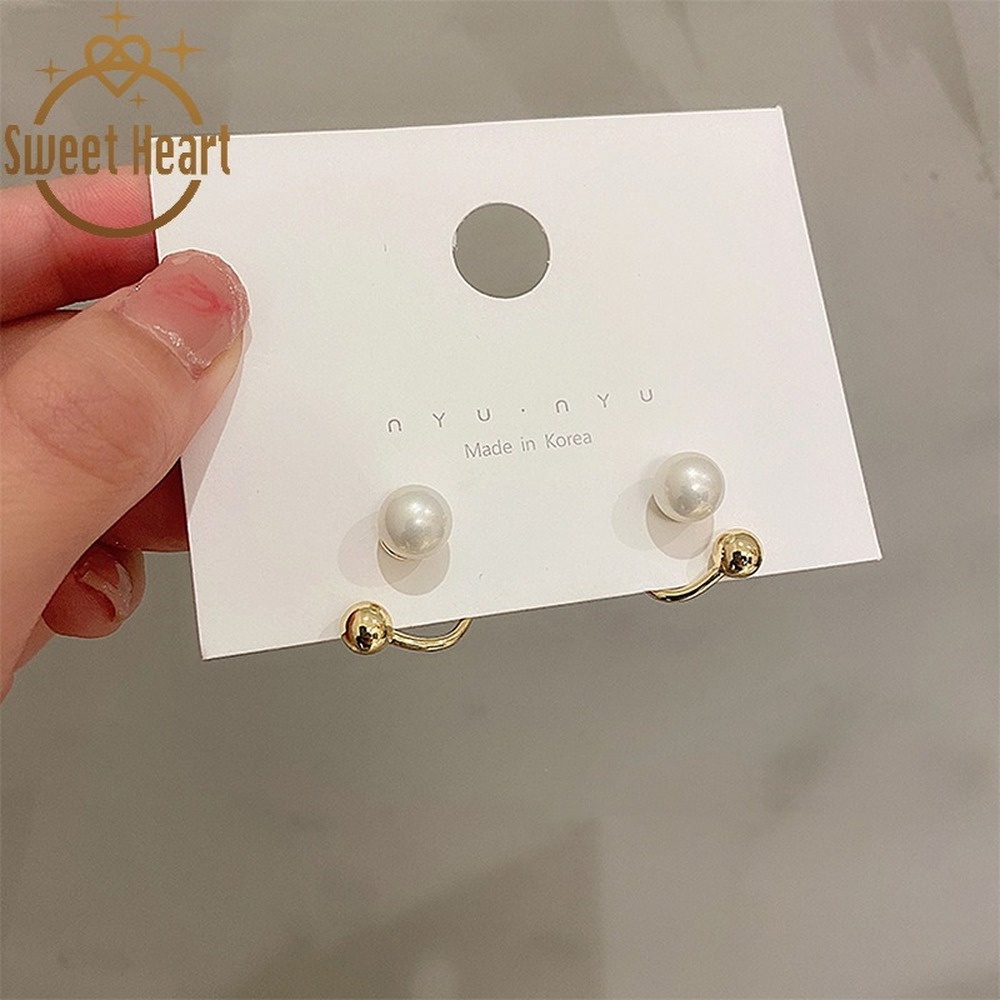 Retro Baroque Stud Earrings Women Simple Fashion Jewelry Accessories