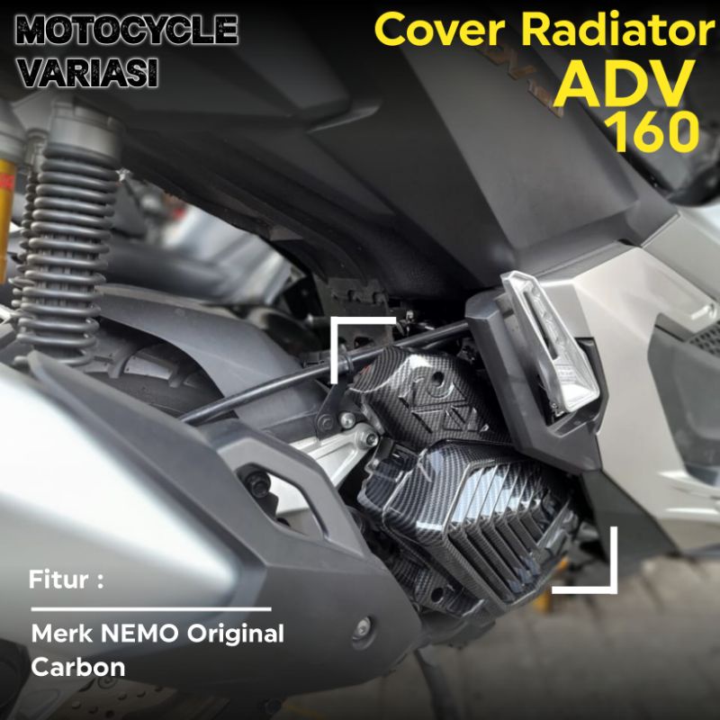 Cover Radiator ADV 160 Carbon Cover Tutup Radiator ADV 160 Carbon Nemo