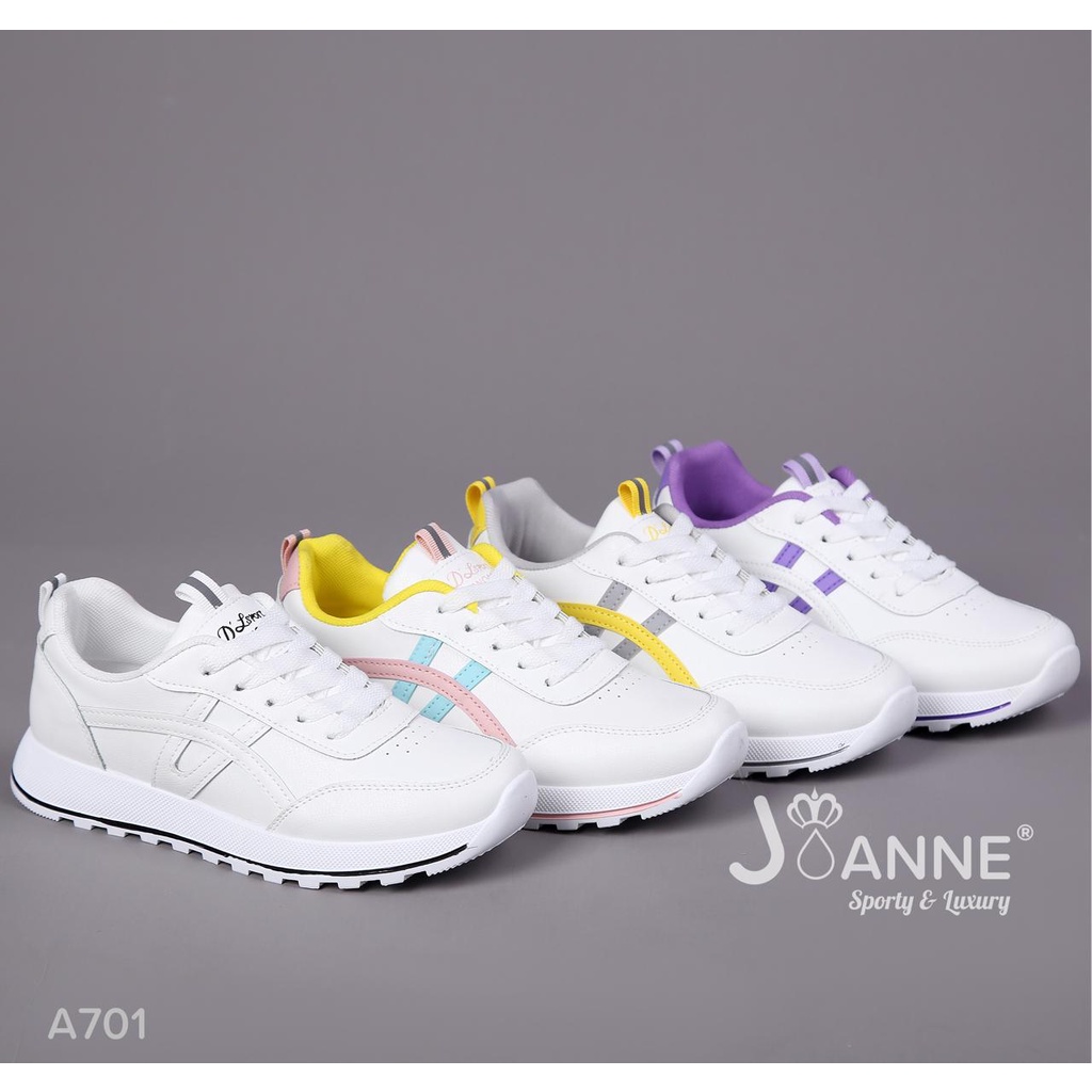 JOANNE Leather Sneakers Shoes #A701 ORIGINAL