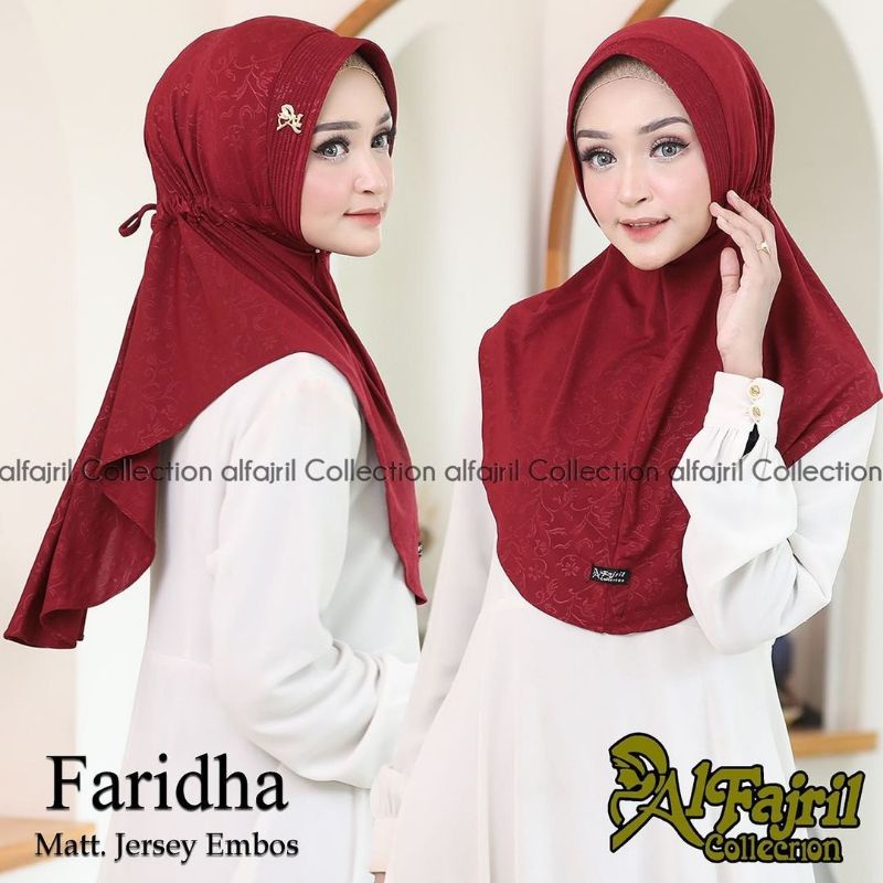 FARIDHA SERUT EMBOSS AL FAJRIL / JILBAB SERUT / JILBAB EMBOSS / HIJAB EMBOSS / JILBAB MOTIF / HIJAB SERUT / JILBAB INSTAN / JILBAB ORI