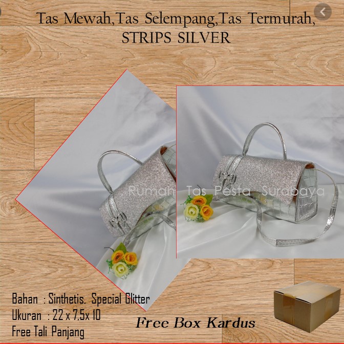 Tas Mewah,Tas Selempang,Tas Termurah,STRIPS SILVER