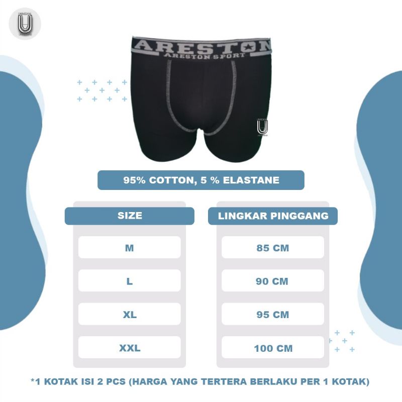 Pakaian Bawahan Boxer Cowok Areston Celana Dalam Laki Laki Sempak Pria Dewasa Terlaris By Universal Underwear