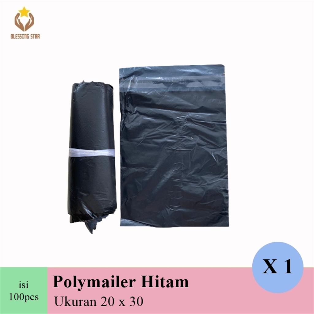 Plastik Polymailer 20x30 Hitam Bungkus Packing