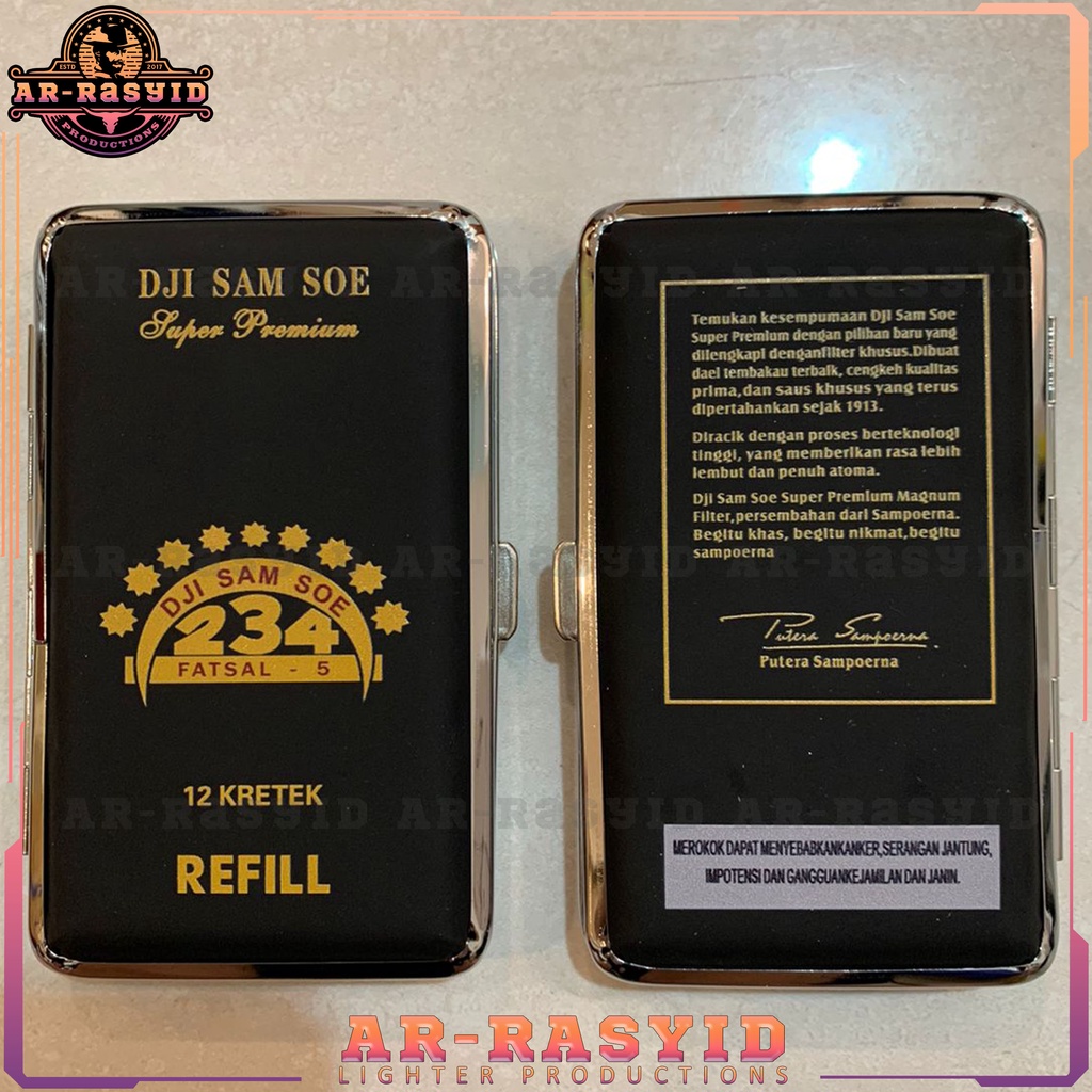 Tempat Kotak Kaleng Motif Dji Sam Soe Refill