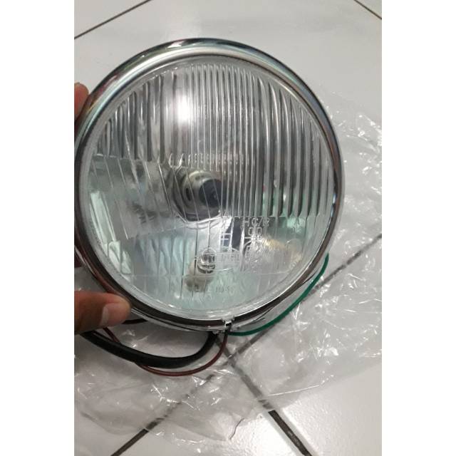 Reflektor Pesek Kaca Autopal/Lampu Cb Pesek Kaca Fokus Autopal H4 Batok Cp Krom