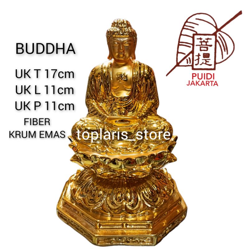 Patung Buddha Emas 7in 022