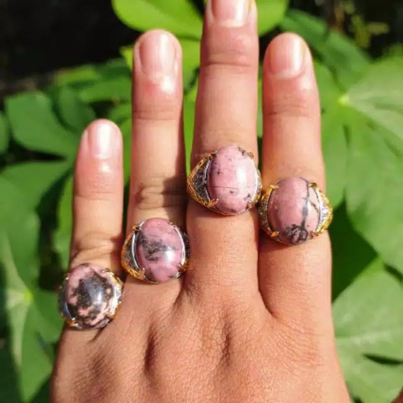 Cincin Batu Akik Red Borneo (N)