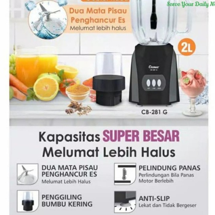 Blender Cosmos 2ltr CB281G / Blender Kaca Cosmos CB 281G