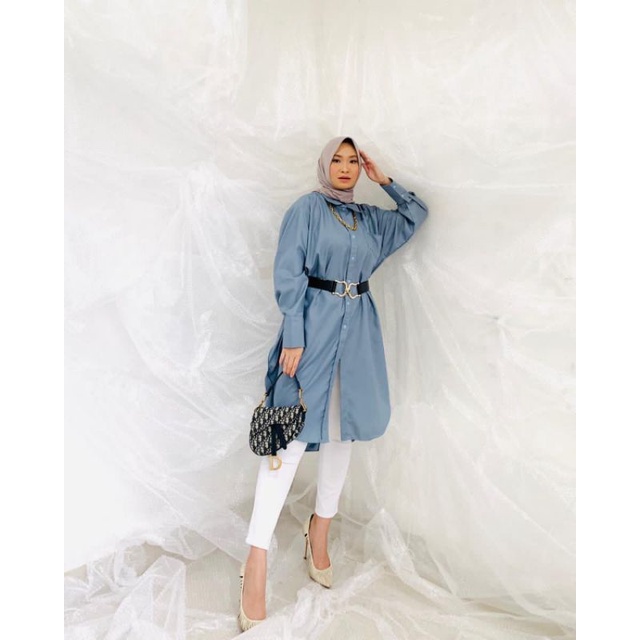 Tunik Polos/ Tunik Basic/ Tunik Toyobo Premium/ Tunik Kancing/ SAKURA Tunik