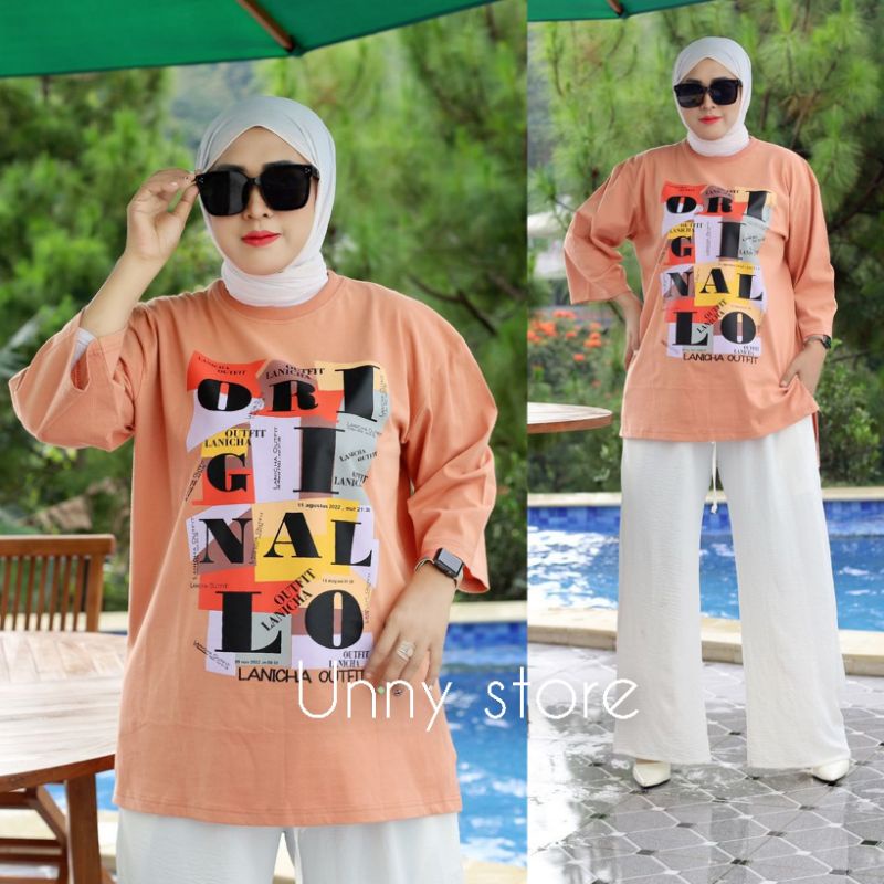 Atasan Lanicha Original / Tunik Oversize Premium / Kaos Wanita Terbaru