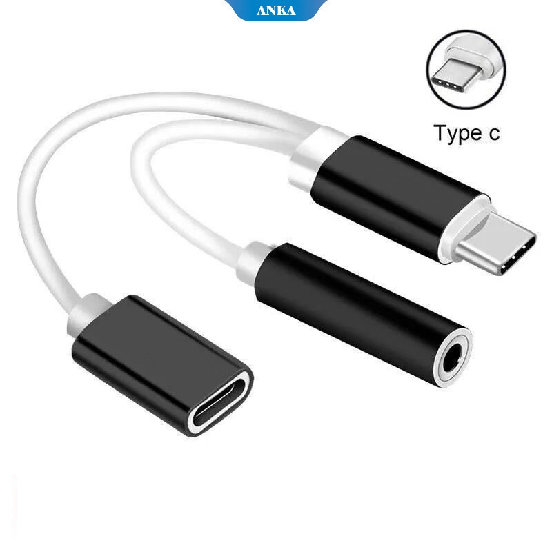 Headset adaptor kabel audio tipe C untuk mendengarkan musik mengisi daya VIVO X50 kabel adaptor dua-dalam-satu Xiaomi 9 Huawei p30/nova6pro7typec adaptor headset 3.5mm untuk Android