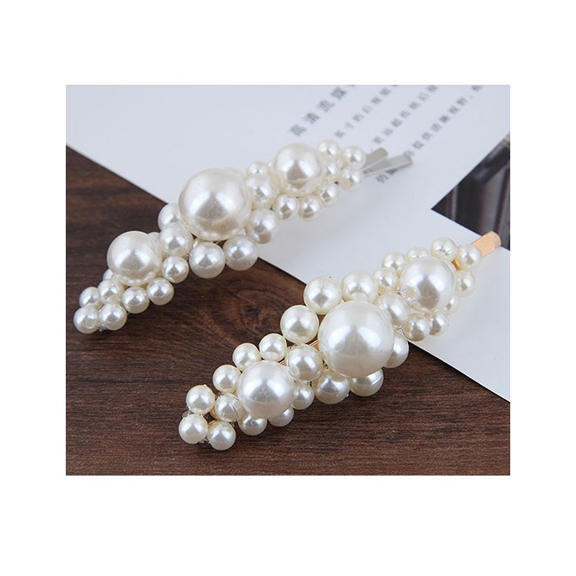 LRC Jepit Rambut Fashion Gold (golden Bottom) Pearl Hairpin A57694