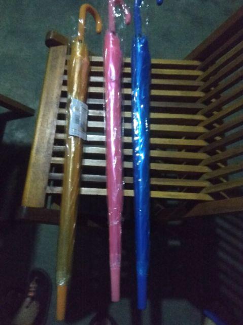 Payung Tongkat Transparant  Aneka  Warna Polos