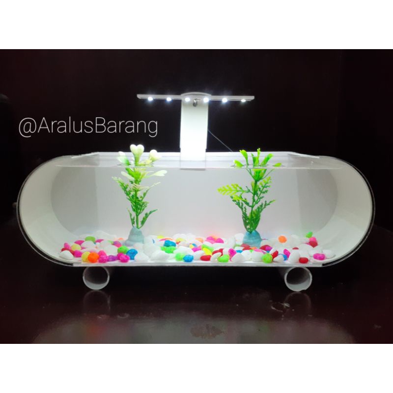 Aquarium Mini Fullset / Aquarium Akrilik / Aquarium Ikan Cupang