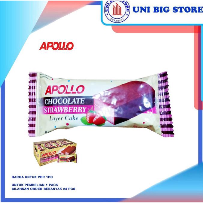 @#@#@#] Apollo Layer Cake Chocolate Pandan Blueberry Strawberry 18 Gr Pc