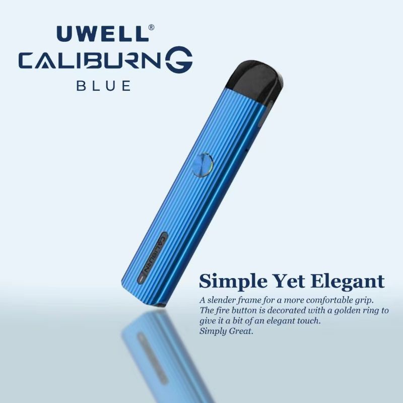UWELL CALIBURN G POD KIT Uwell Caliburn G System Vape Kit Caliburn G Occ Coils 0.8ohm With Caliburn G Pod Cartridge 2ML-BLUE