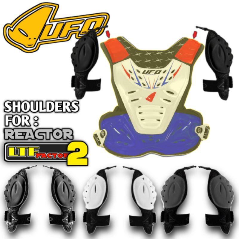 UFO SHOULDERS FOR REACTOR 2 CHEST BODY PROTECTOR - PELINDUNG BAHU TAMBAHAN ADVENTURE TRAIL - ENDUR O