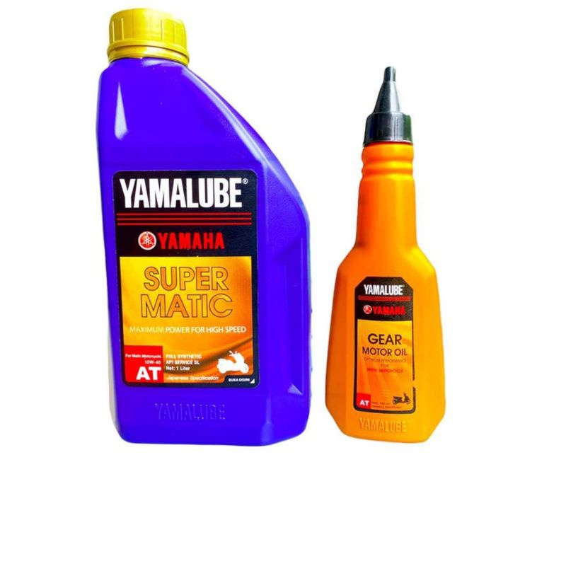 Paket Yamalube Super Matic 1L Kemasan Biru + Oli Gardan Yamalube Oli Gear Motor 150ML/140ML/100ML