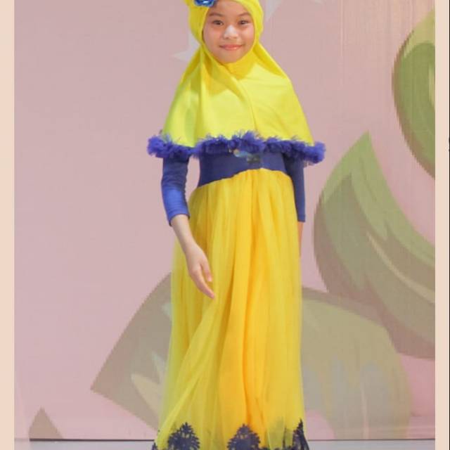 Gamis anak tutu renda brokat