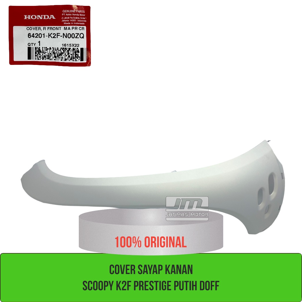 Cover sayap kanan scoopy K2F prestige putih doff 64201-K2F-N00ZQ