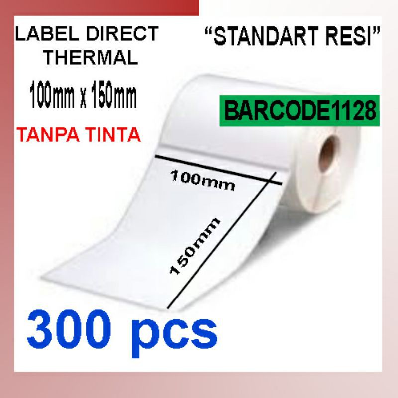 

LabelBarcodeThermal100x150mm/StickerKertasThermal100x150mm(300pcs)