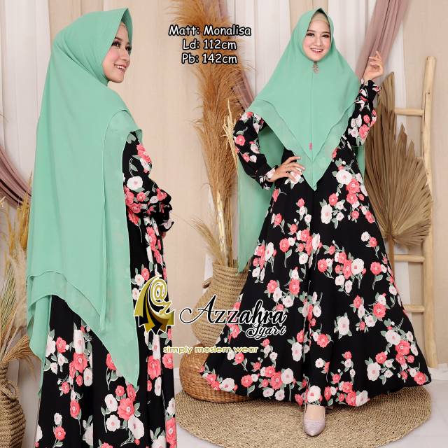 GAMIS MOTIF SET SYAR'I - ORIGINAL AZZAHRA