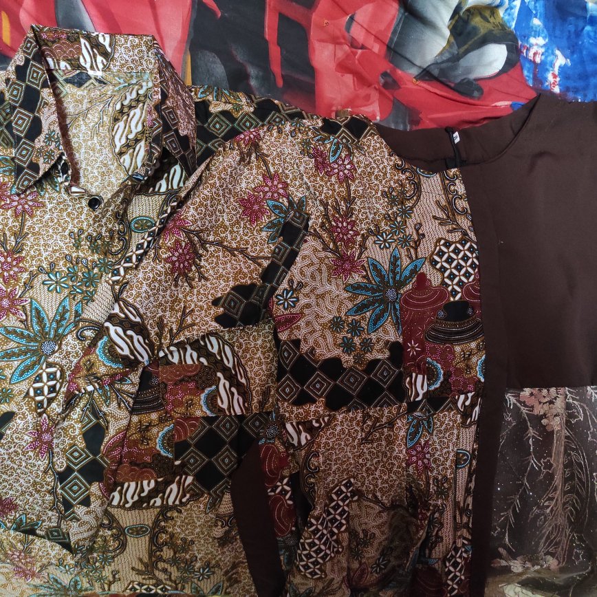 Sarimbit Batik Motif Terbaru/couple Blus Brokat Tille M-l-xl-xxl Terbaru Murah