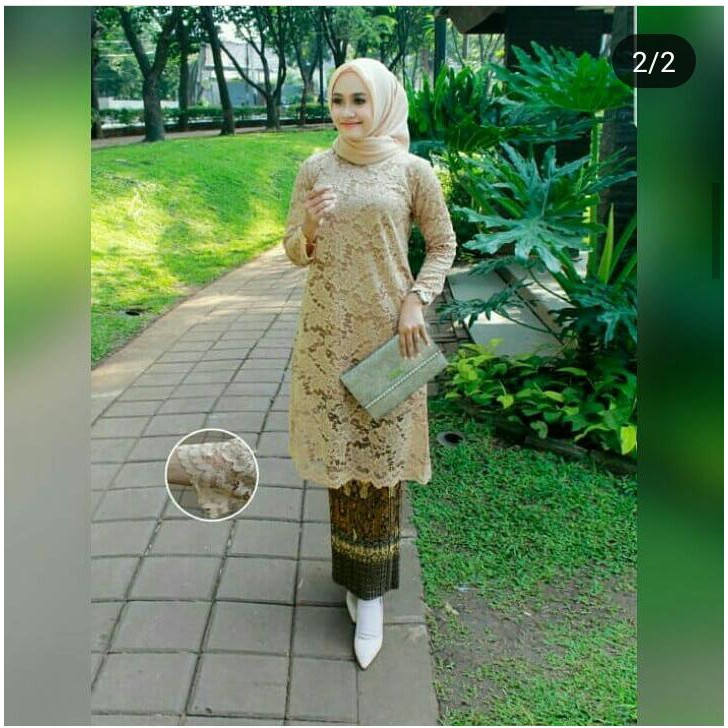 stelan kebaya brukat tunik kekinian new