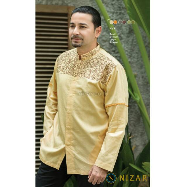NIZAR BORDIR BAJU KOKO FASHION PRIA MUSLIM (NV 6)