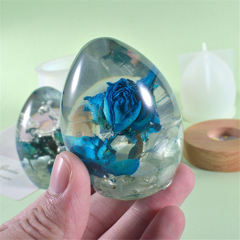 Solighter Lampu Malam Resin Cetakan DIY Liontin Gantung Membuat Perhiasan Alat Starry Sky Ball Silicone Mold