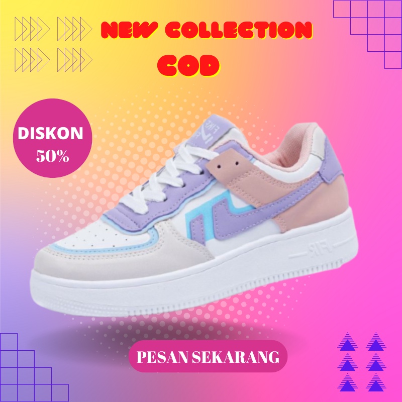 Sepatu Wanita Sneakers Putih Polos Import Korea Sepatu Sneaker Kuliah Cewek Remaja Kekinian 2022
