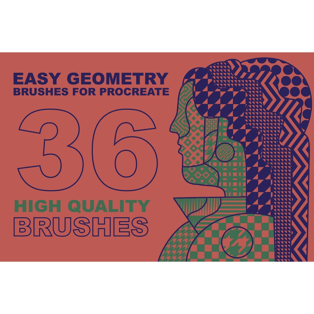 Procreate Brush - 36 Easy Geometry Pattern Brushes