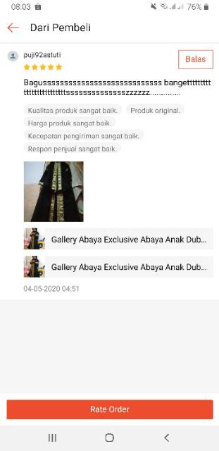 Gallery Abaya Exclusive Abaya Anak Dubai 096