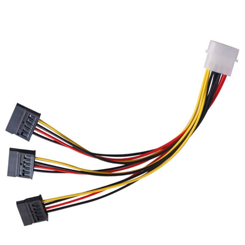 Btsg 1pc 4pin IDE Molex Ke 3konektor Kabel Ekstensi Power Splitter Sambungan Komputer Dan Colokan Kabel HDD