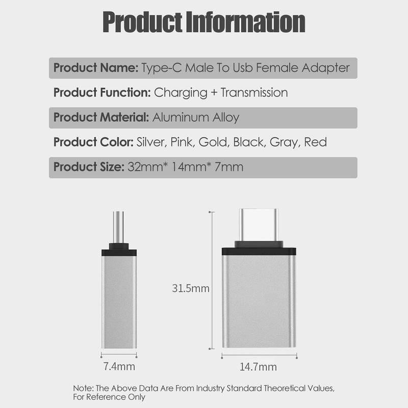 Danycase Adapter Konverter USB Tipe-C Ke USB 3.0 OTG Untuk Macbook Pro Air Huawei Samsung