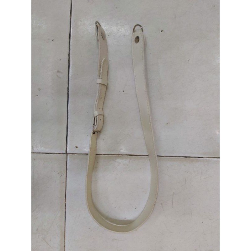 Slempang Kopel Kulit Putih|Topi Satpam Jala|Kopel Satpam|Kopel Polantas|Sabuk Polisi|Sabuk Satpam