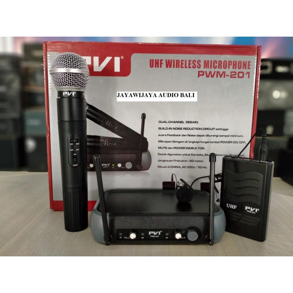 MIC WIRELESS PVI PWM-201B H & C - Tanya Stok Dulu Yuuk