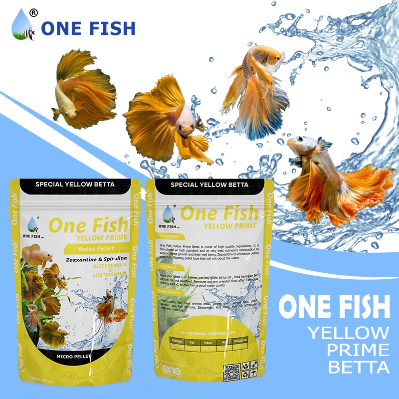PELLET IKAN BETTA/CUPANG YELLOW PRIME - ONE FISH