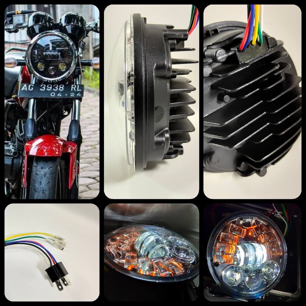 Lampu Daymaker 16led 5.75inch Predator - Daymaker Led 16mata 5.75inch Model Predator 2Tone Sein Senj