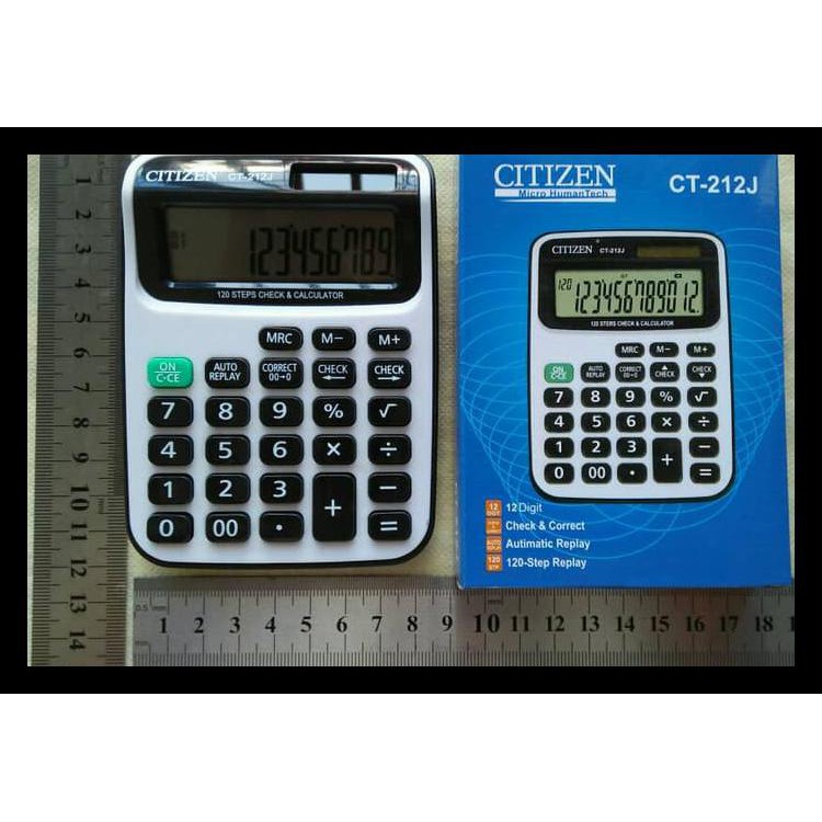 

Murmer Kalkulator Citizen Ct 212 J 12 Digit Check & Correct Terjamin