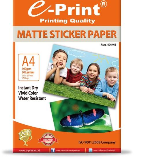 Kertas Foto e-Print Sticker Matte Paper 135 gsm