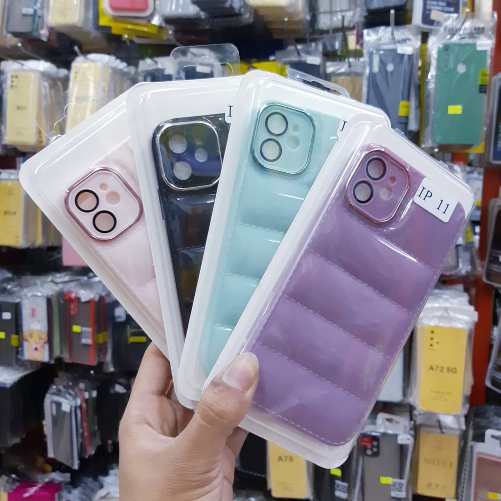 Case Puffer IPhone X XS XR 11 Softcase Pillow Gloss Candy Korea