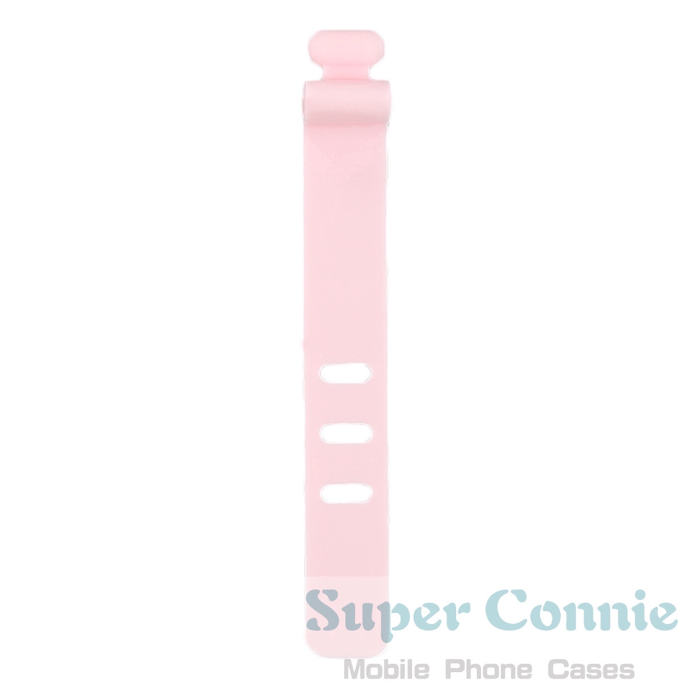 1pc Pengikat Kabel Data Bahan Silikon Warna Permen Polos