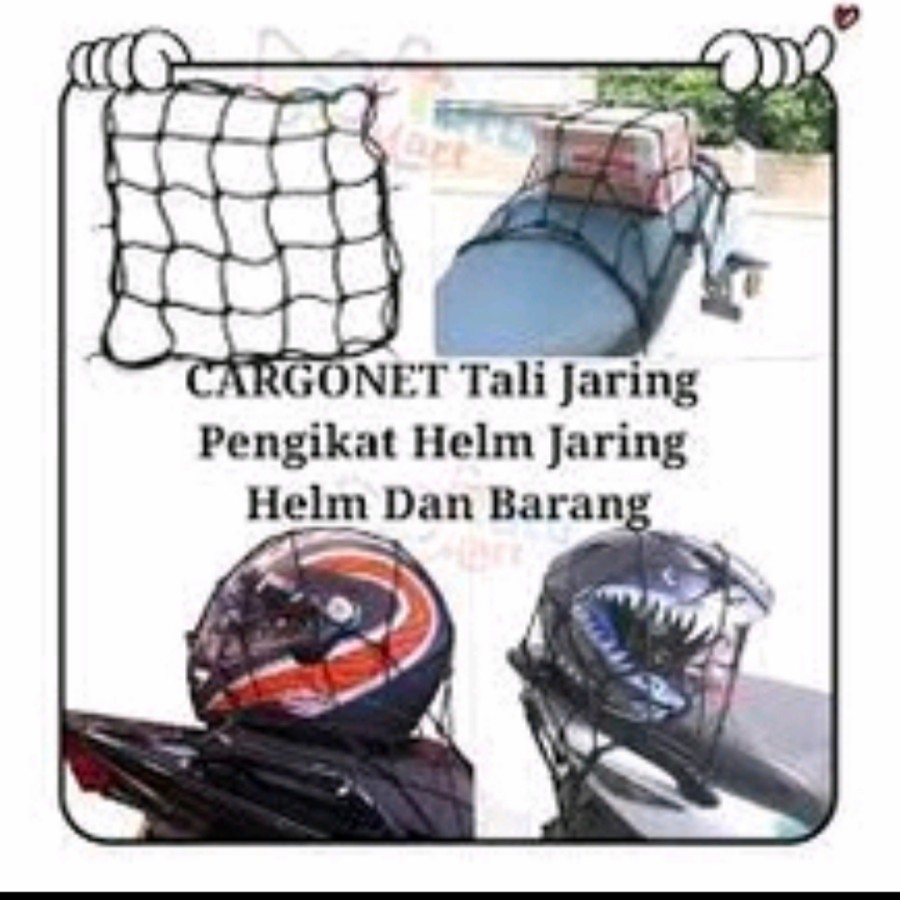 Jaring Kait Helm Barang Bagasi Belakang Motor Kuat Elastis