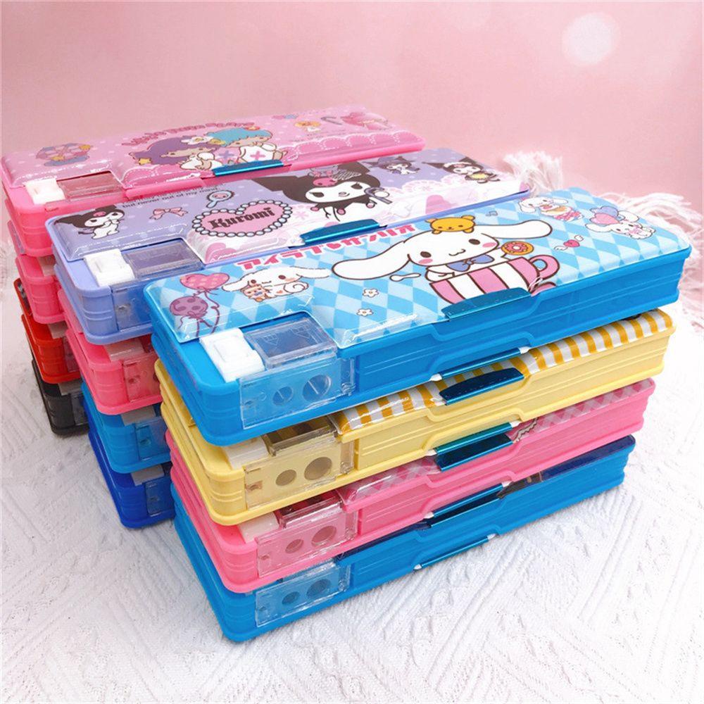 Mxbeauty Tempat Pensil Perlengkapan Sekolah Multifungsi Kuromi My Melody Kawaii Kartun Pencil Box