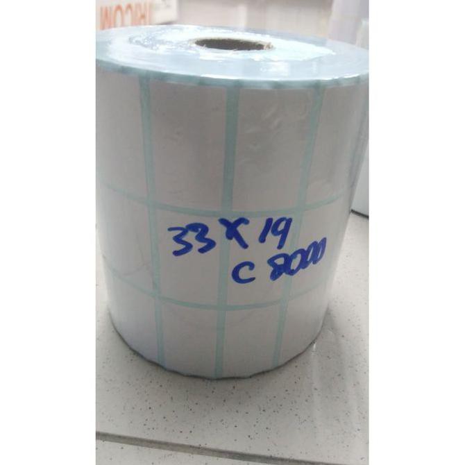 

[[BISA COD]] STICKER LABEL BARCODE SEMICOATED UKURAN 33X19 | 33 X 19 ISI 8000 TERPERCAYA Kode 1334