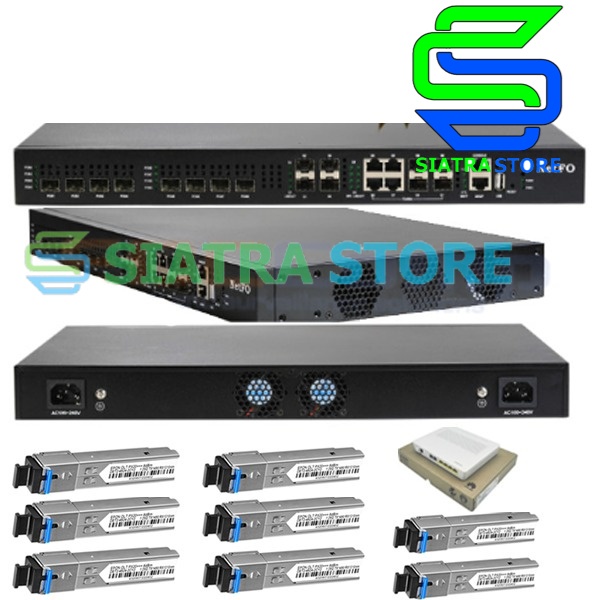 OLT EPON 8 PON 8 SFP 4GE Lan + SFP PX20+++ 7dBm| OLT 8PON 8SFP 4GE