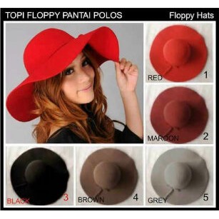 topi floppy hat pantai