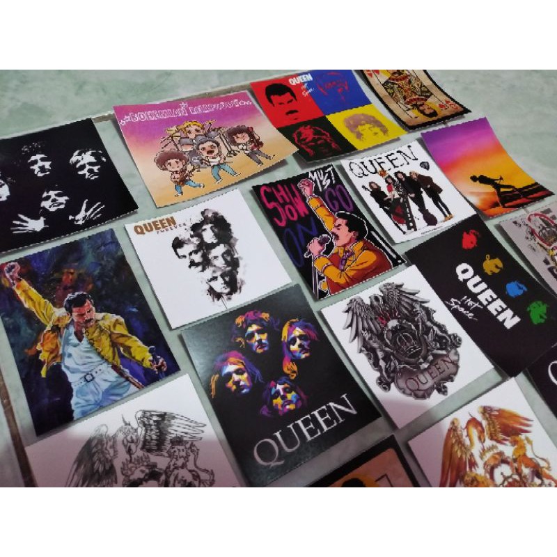 Stiker Aksesoris Queen Band Logo Cartoon Art Dll