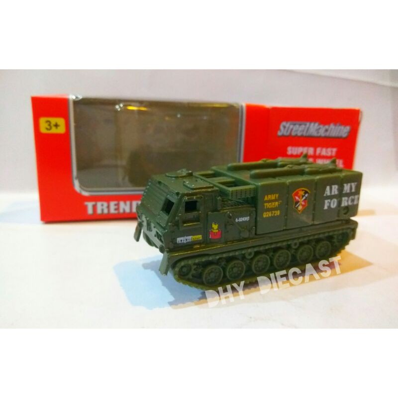 Miniatur Street Machine Diecast Mobil Tank Baja Army Force Pro Engine